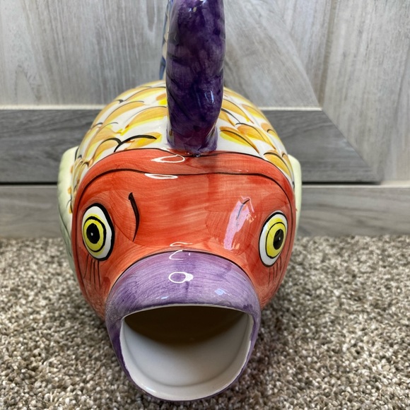 Vintage WCL China Ceramic Koi Fish Pitcher 1970-1979 - Picture 11 of 13